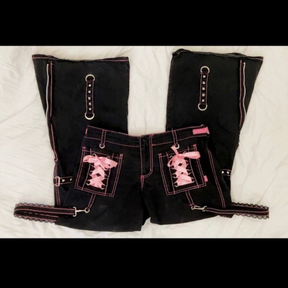 TRADES! pink lace tripp nyc pants